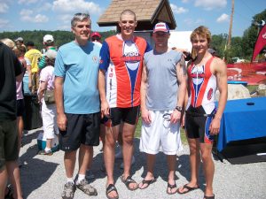 Phil, Chad, Gary, and Colin Post race